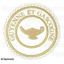 Badge / Macaron GLNF – Grande tenue provinciale – Grand Précepteur – Guyenne et Gascogne – Brodé machine